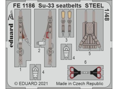 Su-33 seatbelts STEEL 1/48 for MINIBASE 