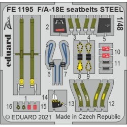 F/A-18E seatbelts STEEL 1/48 for MENG 