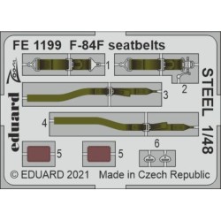F-84F seatbelts STEEL 1/48 for KINETIC 