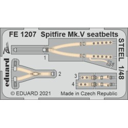 Spitfire Mk.V seatbelts STEEL 1/48 for EDUARD/SPECIAL HOBBY 