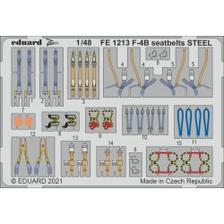 F-4B seatbelts STEEL 1/48 for TAMIYA 