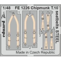 Chipmunk T.10 seatbelts STEEL for AIRFIX 