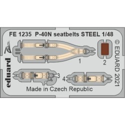 P-40N seatbelts STEEL, for ACADEMY 