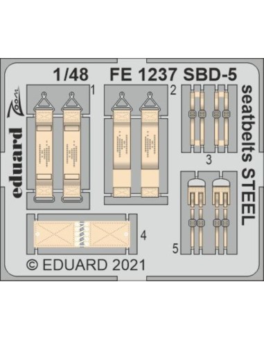 SBD-5 seatbelts STEEL, for REVELL 