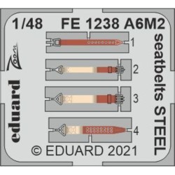 A6M2 seatbelts STEEL, for EDUARD 