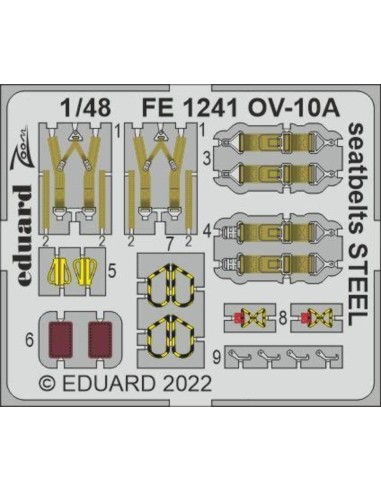 OV-10A seatbelts STEEL for ICM 