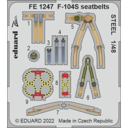 F-104S seatbelts STEEL for KINETIC 