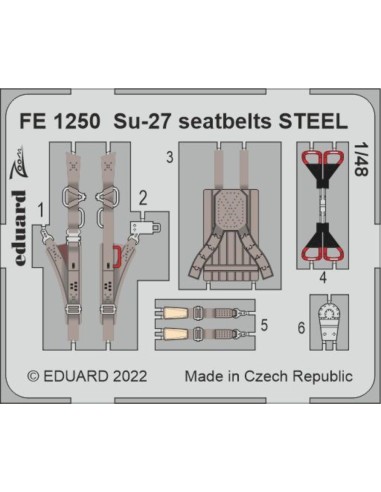 Su-27 seatbelts STEEL for GREAT WALL HOBBY 