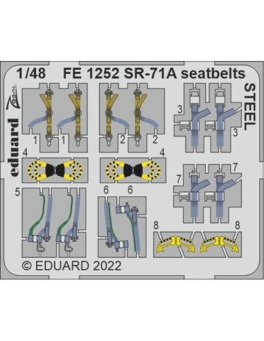 SR-71A seatbelts STEEL for REVELL 