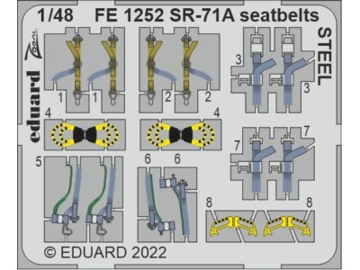 SR-71A seatbelts STEEL for REVELL 