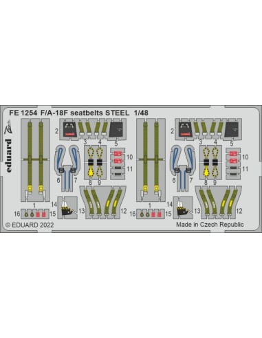 F/A-18F seatbelts STEEL for MENG 
