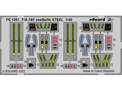 F/A-18F seatbelts STEEL for HOBBY BOSS 