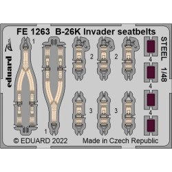 B-26K Invader seatbelts STEEL for ICM 