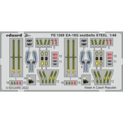 EA-18G seatbelts STEEL 1/48 