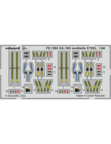 EA-18G seatbelts STEEL 1/48 