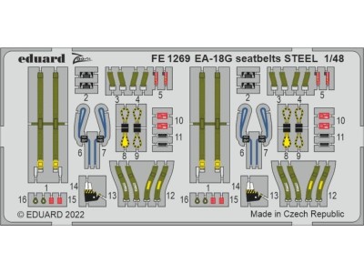 EA-18G seatbelts STEEL 1/48 