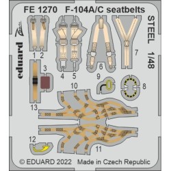 F-104A/C seatbelts STEEL 1/48 