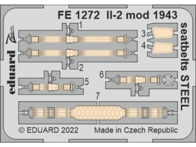 Il-2 mod. 1943 seatbelts STEEL 1/48 