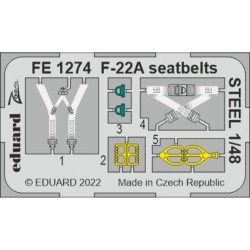 F-22A seatbelts STEEL 1/48 