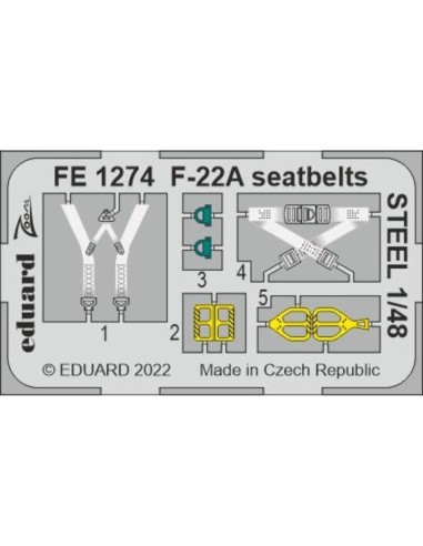 F-22A seatbelts STEEL 1/48 