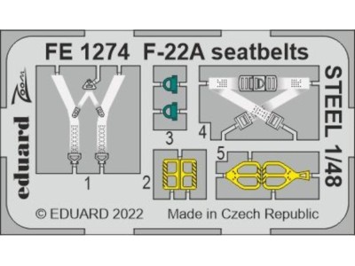 F-22A seatbelts STEEL 1/48 