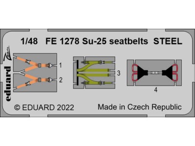 Su-25 seatbelts STEEL 1/48 