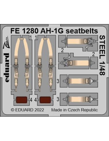 AH-1G seatbellts STEEL 1/48 