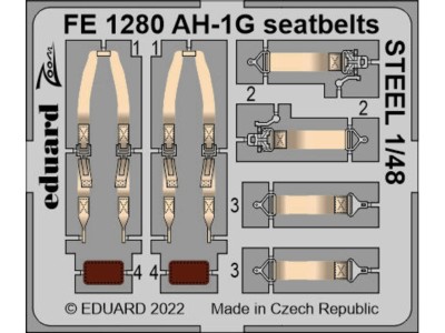 AH-1G seatbellts STEEL 1/48 