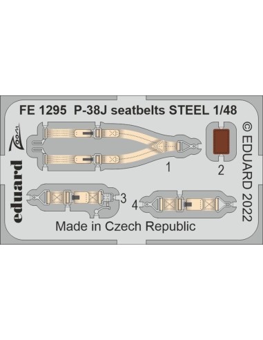 P-38J seatbelts STEEL 