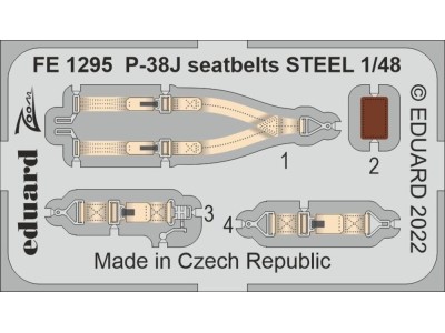 P-38J seatbelts STEEL 