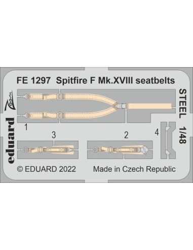 Spitfire F Mk.XVIII seatbelts STEEL 