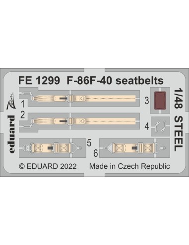 F-86F-40 seatbelts STEEL 