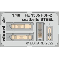 F3F-2 seatbelts STEEL for ACADEMY 