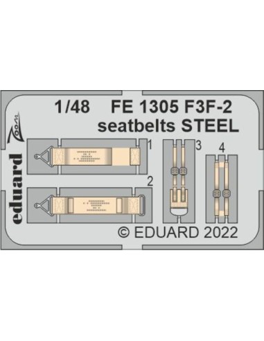 F3F-2 seatbelts STEEL for ACADEMY 