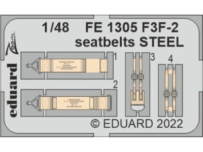 F3F-2 seatbelts STEEL for ACADEMY 