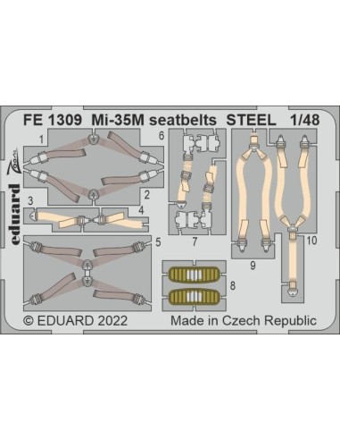 Mi-35M seatbelts STEEL for ZVEZDA 