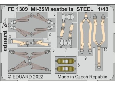 Mi-35M seatbelts STEEL for ZVEZDA 