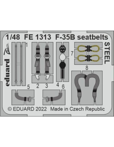 F-35B seatbelts STEEL for ITALERI 