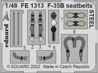 F-35B seatbelts STEEL for ITALERI 
