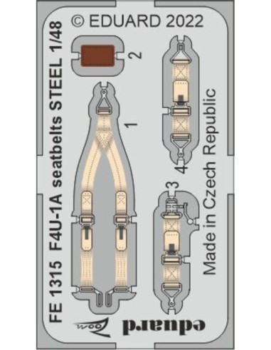F4U-1A seatbelts STEEL for HOBBY BOSS 