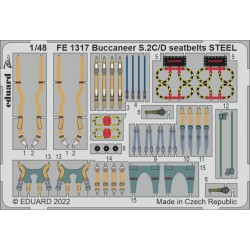 Buccaneer S.2C/D seatbelts STEEL for AIRFIX 
