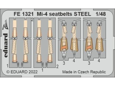 Mi-4 seatbelts STEEL for TRUMPETER 