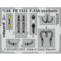 F-35A seatbelts STEEL 1/48 for TAMIYA 