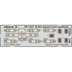 B-25J glazed nose seatbelts STEEL 1/48 HKM 