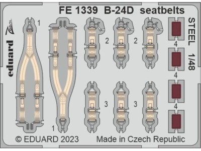 B-24D seatbelts STEEL 1/48 REVELL 