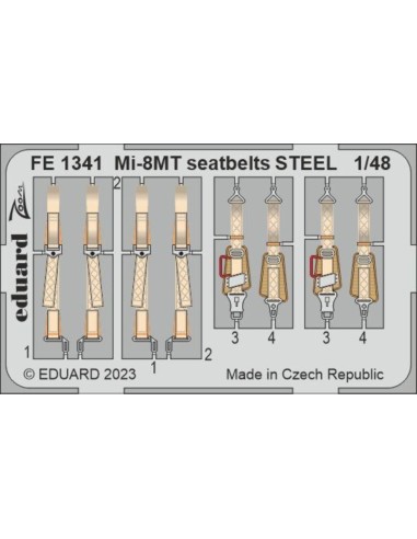 Mi-8MT seatbelts STEEL 1/48 ZVEZDA 