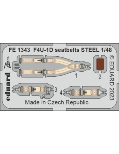 F4U-1D seatbelts STEEL 1/48 HOBBY BOSS 