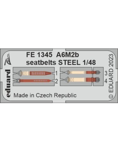 A6M2b seatbelts STEEL 1/48 ACADEMY 