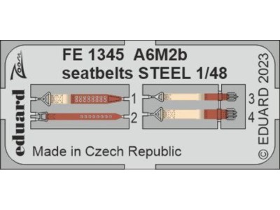 A6M2b seatbelts STEEL 1/48 ACADEMY 