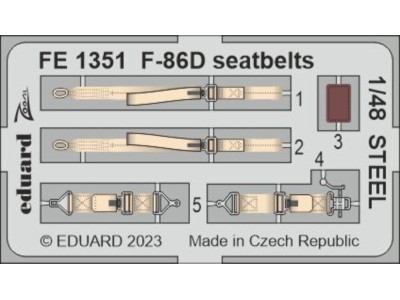 F-86D seatbelts STEEL 48 REVELL 